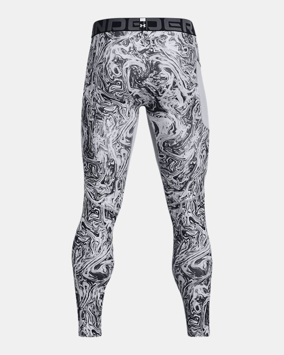 Men's HeatGear® Printed Leggings in Gray image number 5